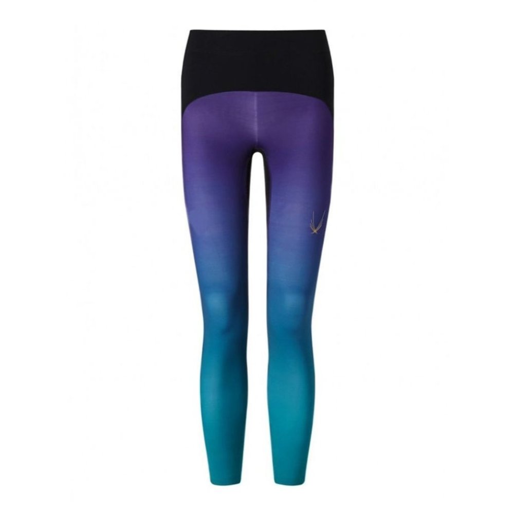 Lucas Hugh Ziggy Ombre Leggings L High Rise Purple/Blue